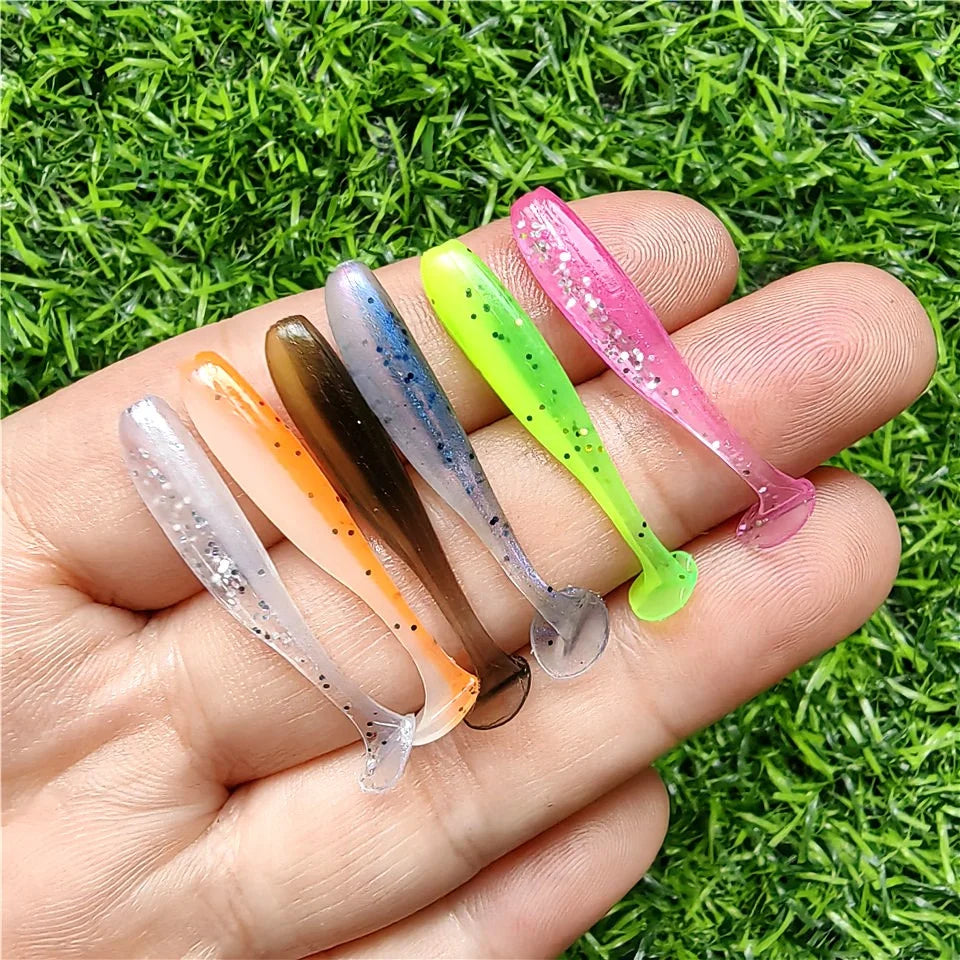 Effektive 50er Micro Köder mit T-Schwanz, 35mm/0,35g – Perfekt für Bass - Hecht