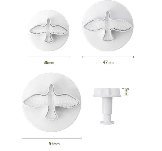 Kunststoff Kuchen Fondant Plunger Cutter – Tierform Taube Set