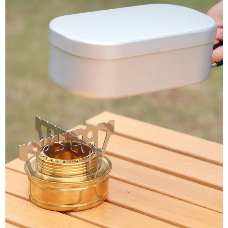 Camping Spiritus Herd Kreuzständer Edelstahl Kessel Rack Outdoor Set