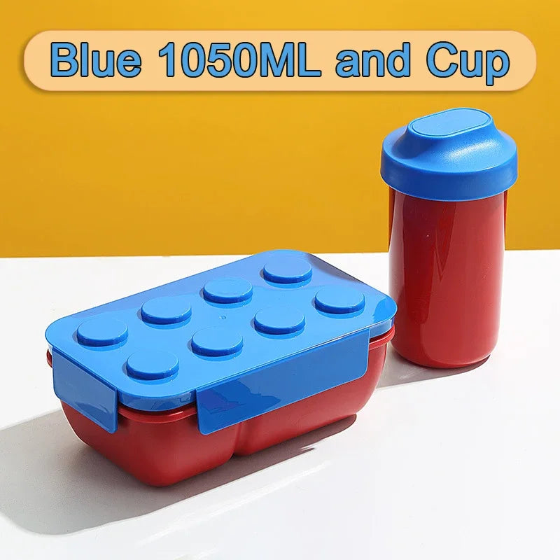 Baustein Bento Lunchbox Set 1050/1300ml doppellagig für Büro - Schule