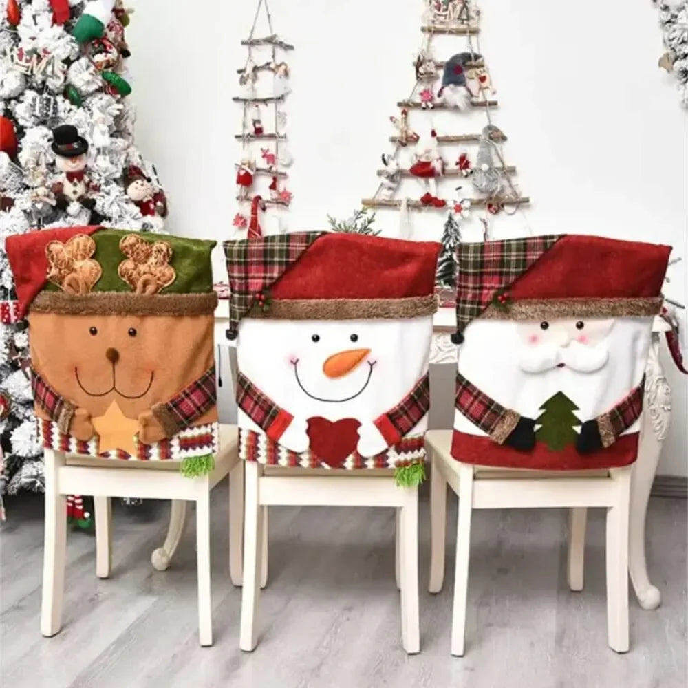 1 bis 6 Stück Weihnachtsstuhlbezüge für festliche Esszimmerdekoration