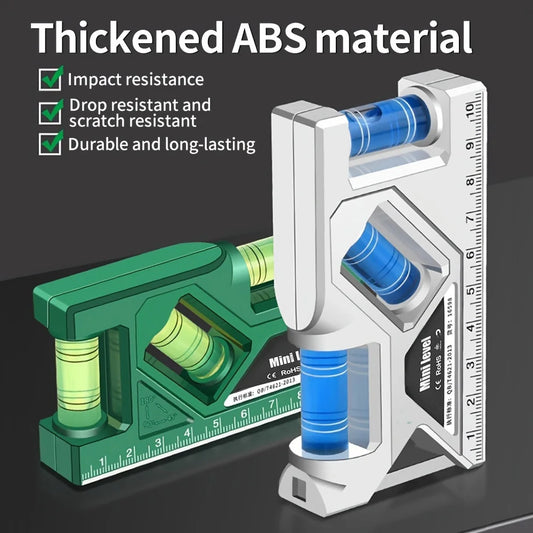Magnetische Mini Wasserwaage mit Lineal und Winkelmesser