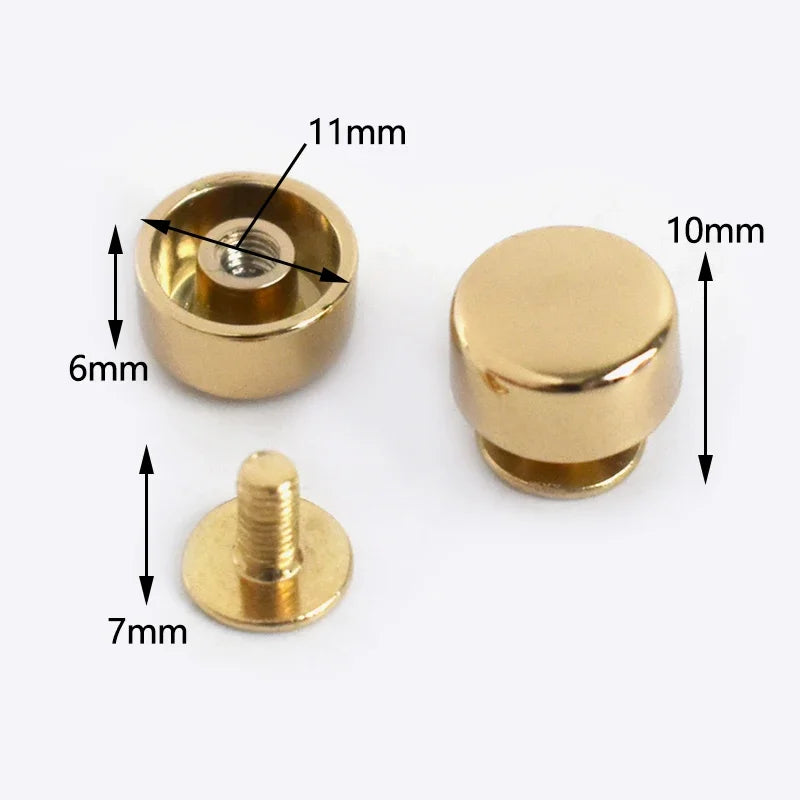 Metall Nieten Set Gold 10 20 30 Stück für Taschen DIY Lederhandwerk