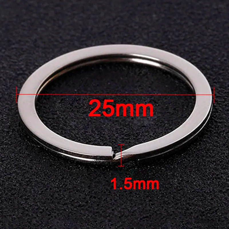 20 Edelstahl Biegeringe mit Metallhaken für DIY Schlüsselanhänger Zubehör