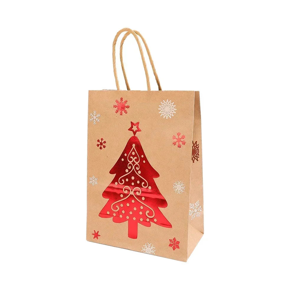 1-30 Stück Weihnachten Kraftpapier Taschen für Süßigkeiten und Geschenke