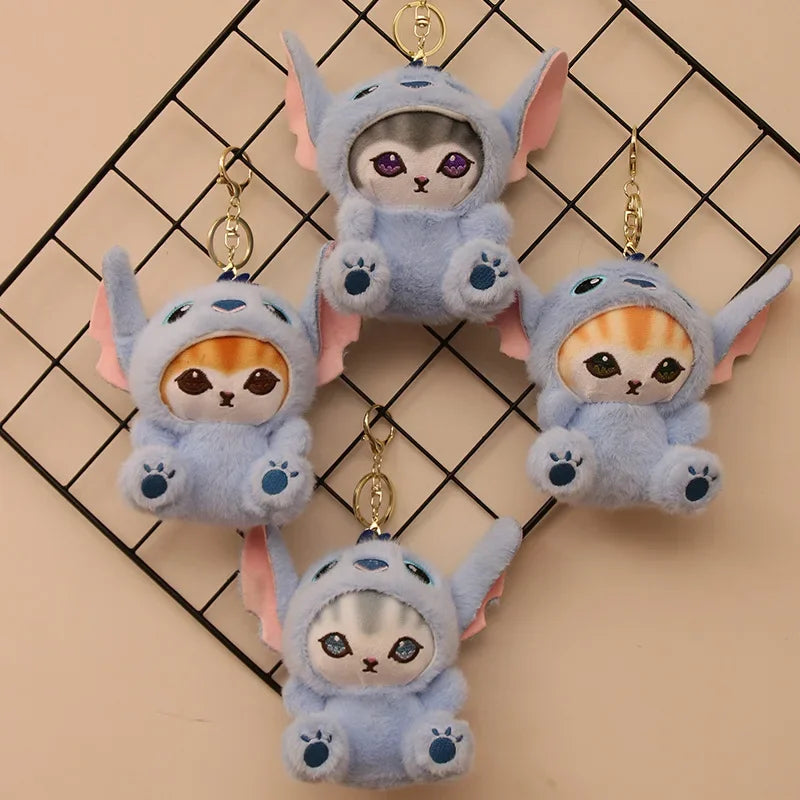 Niedlicher Kawaii Stitch Cat Plüschanhänger – Weich, Sicher - Perfektes Geschenk