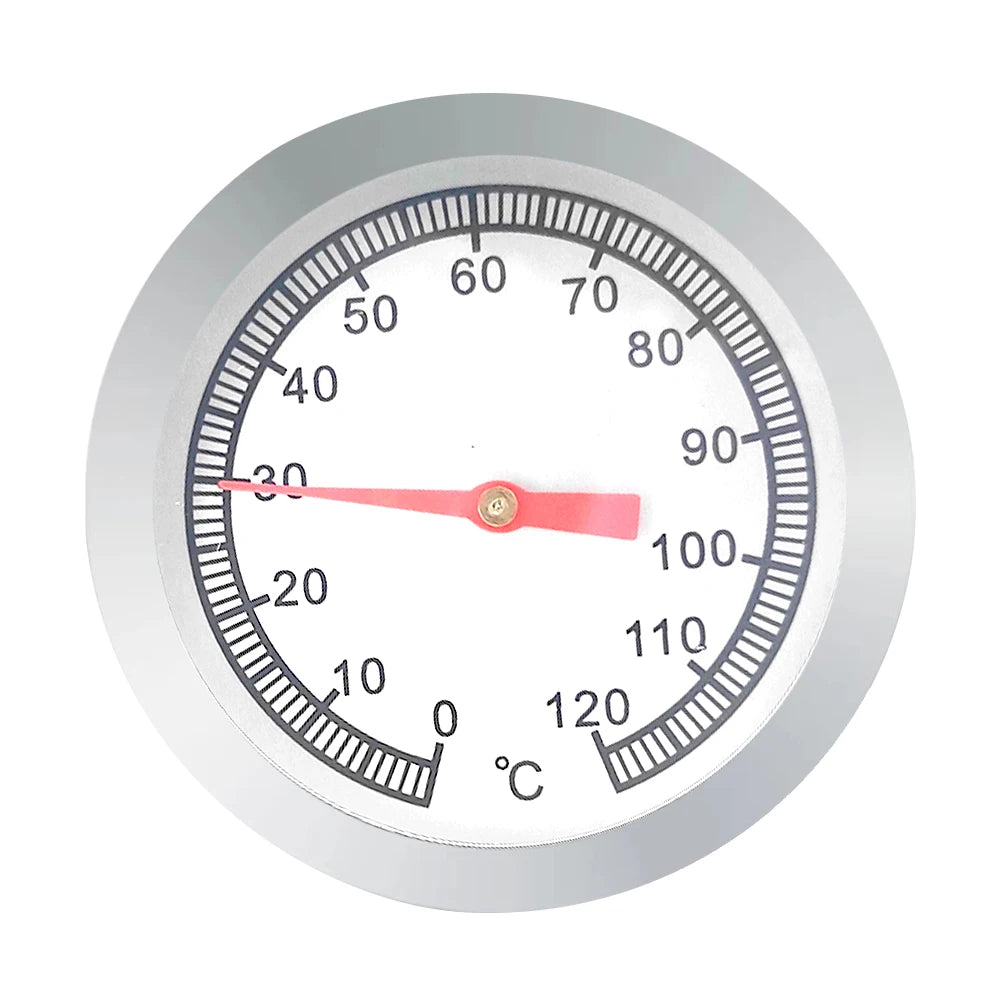 Präzises Edelstahl-Thermometer 0-120°C für Pizzaofen - Grill