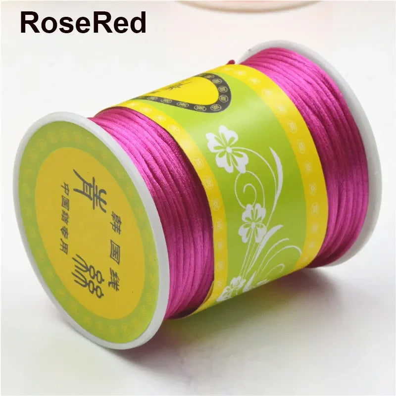 80m Rolle Nylon-Satin-Kordel 1,5mm für Makramee und Schmuckherstellung