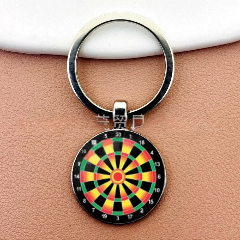 Dart Ziel Schlüsselanhänger Retro Stil Metall Anhänger Unisex Geschenkidee