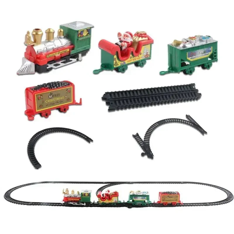Weihnachts Zug Set mit Montierbaren Gleisen und Spielzeuglokomotive