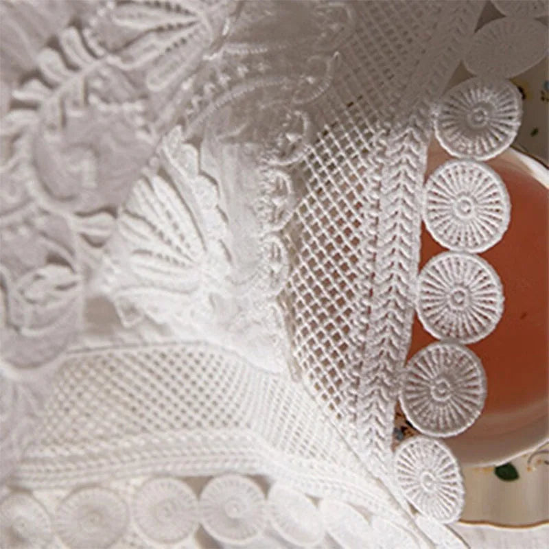Luxus Spitze Tischdecke Aus Polyester Und Baumwolle Für Wohn Und Esszimmer