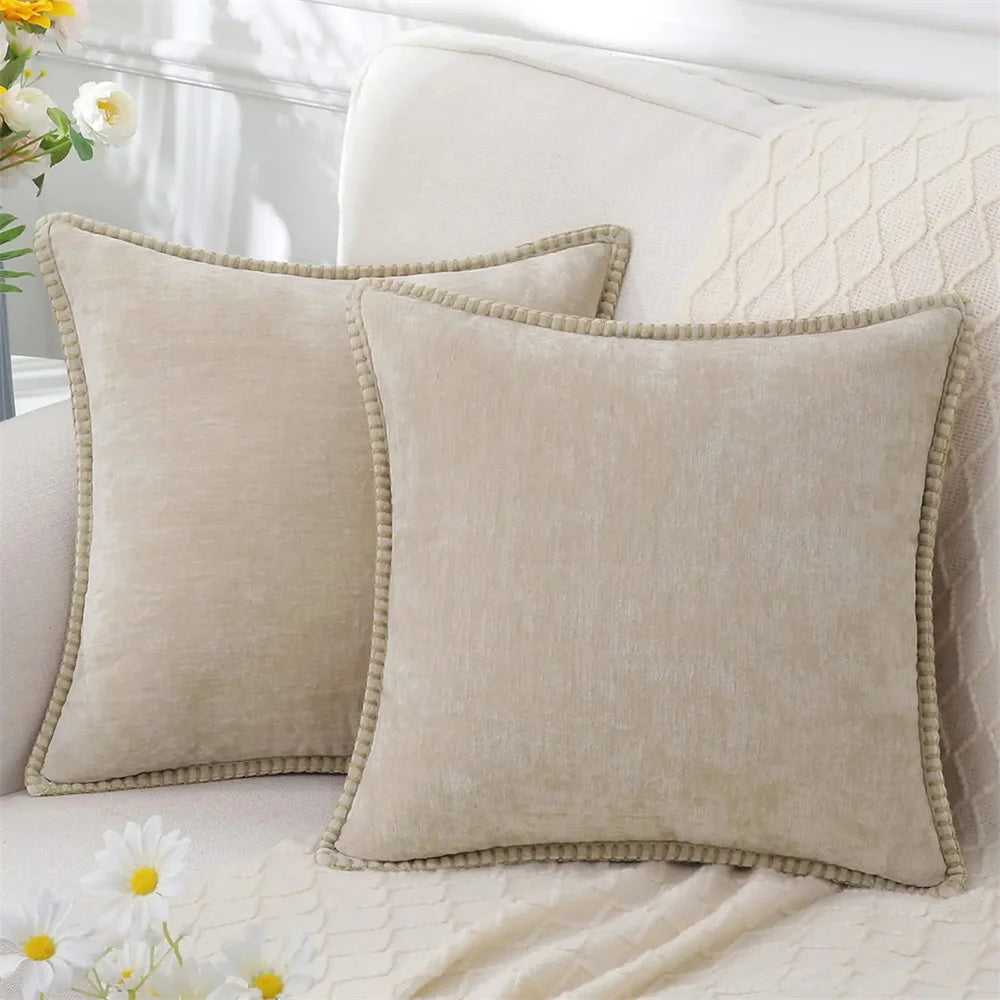 Weicher Chenille-Kissenbezug in verschiedenen Größen für Sofa-Dekor