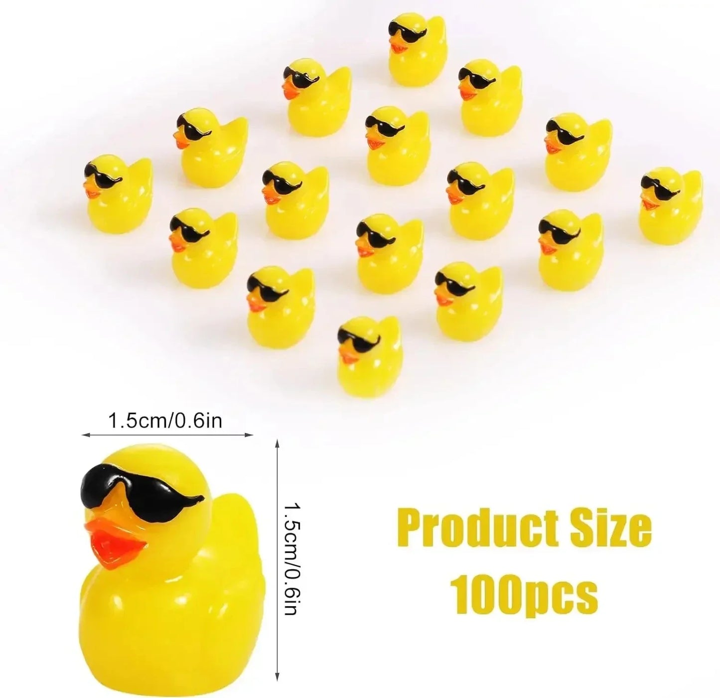 50-teiliges Set Mini Harz-Enten und Tiere für DIY Handwerk und Dekor