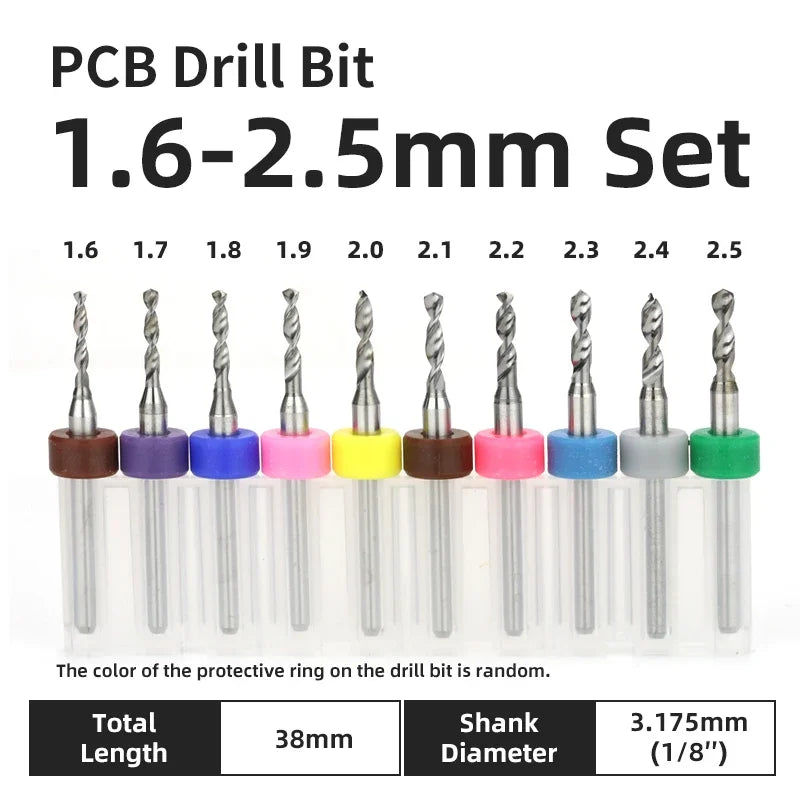 Präzisions Mikrobohrer Set Wolframkarbid für PCB Holz CNC 0.1-3.175mm