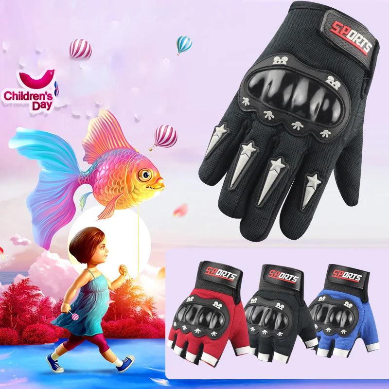 Kinder-Radhandschuhe mit Anti-Rutsch - Komfort – Robust für Jungen - Mädchen