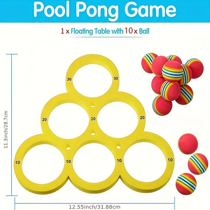 Bunter EVA-Poolspielball – langlebig, sicher - perfekt für Wasserspaß ab 8 Jahren