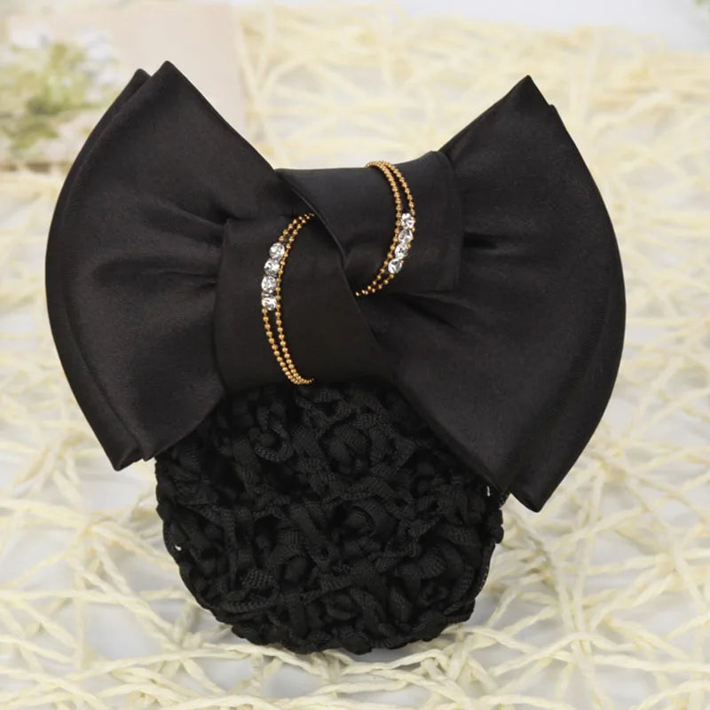 Elegante Satin Haarspange mit Netz für sicheren Halt – 11x9 cm Accessoire