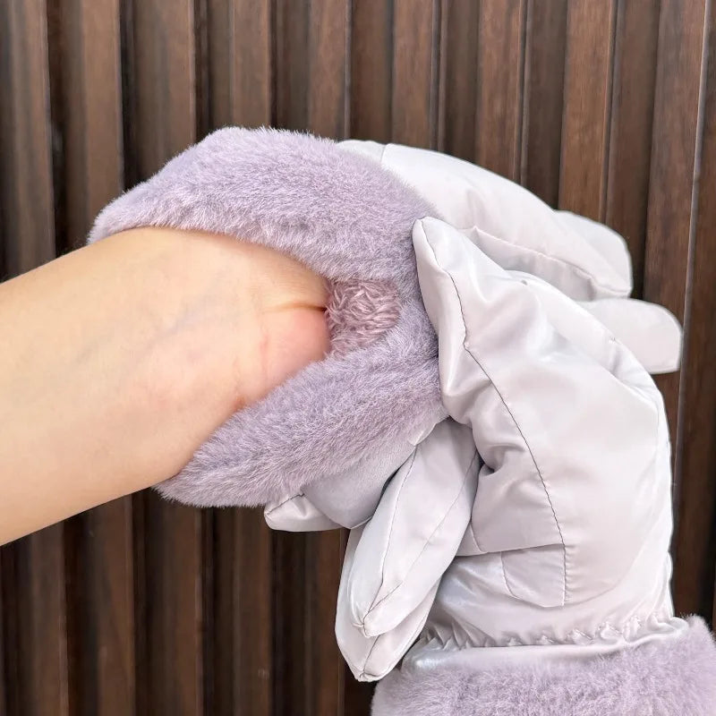 Winddichte wasserdichte Winterhandschuhe mit Touchscreen und Fleece