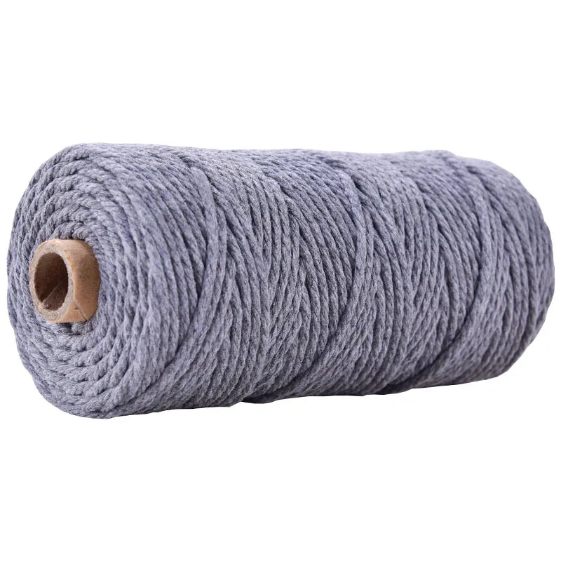 100 m Rolle bunte 3 mm Baumwollschnur für DIY und Dekoration