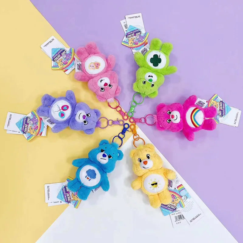 Kawaii Regenbogen Carebears Plüschanhänger mit Sound – süß - weich, ideal Geschenk