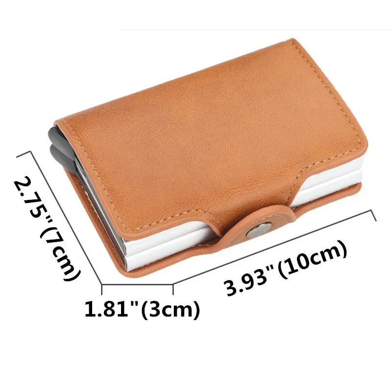 Sichere RFID-Box aus Aluminium - PU-Leder für 12 Karten – elegant - kompakt