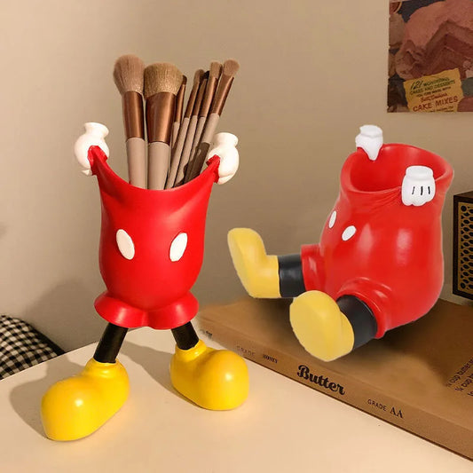 Verspielter Cartoon Stifthalter Schreibtisch Organizer rund 18.5x13cm