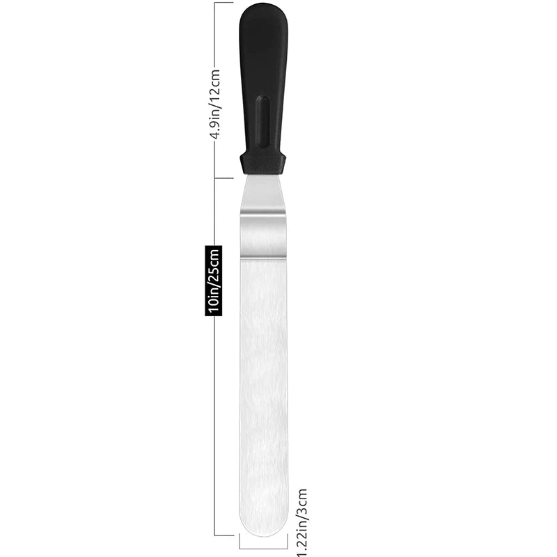 Präziser Kuchen-Offset-Spatel aus Edelstahl mit ergonomischem Griff – perfekt glasieren
