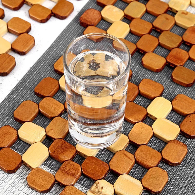 Umweltfreundliche Bambus Tischmatte Hitzeschutz für Küche und Esstisch