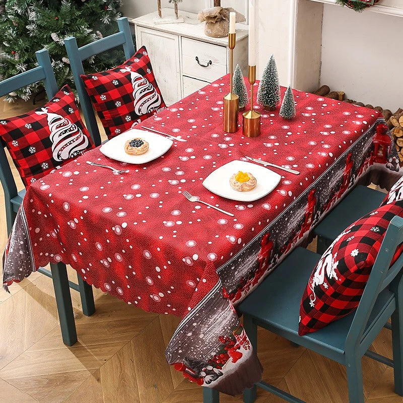 Weihnachtlicher Tischlaeufer und Tischdecke Kreativ Bedruckt Festliche Dekoration