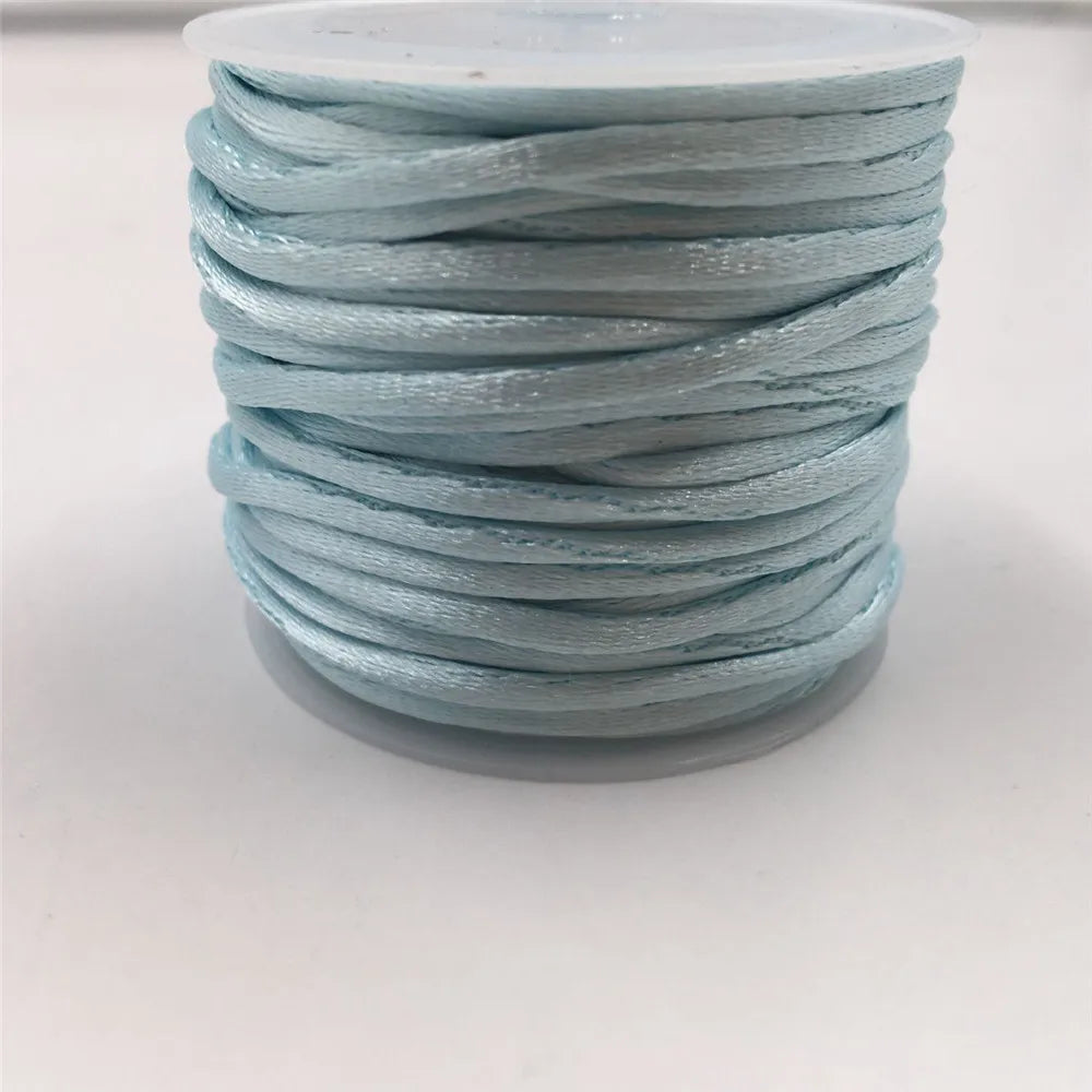 2mm Satinband geflochten Seide Makramee Seil für DIY Armbänder
