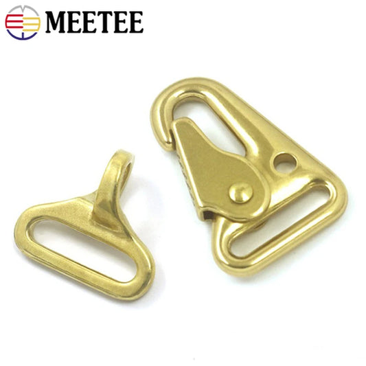 Massiver Messing Karabinerhaken 29 50 mm fuer Taschen und Schluessel