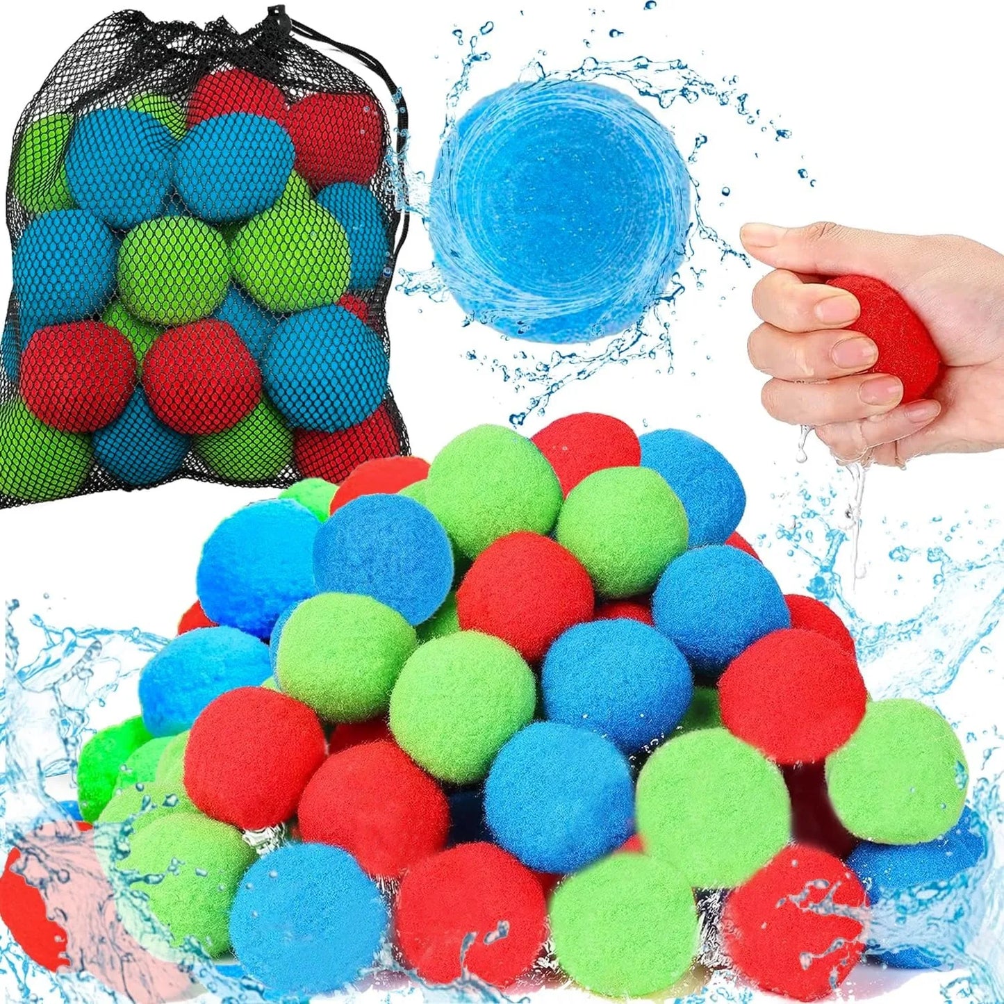 Wiederverwendbare Wasser-Soaker-Bälle – Bunter Wasserspaß für Kinder - Familie