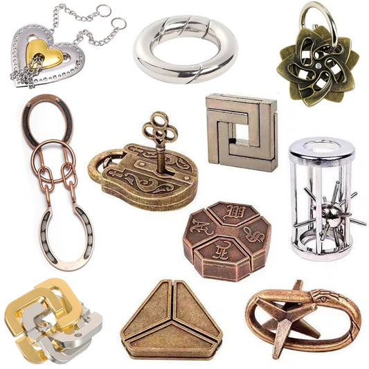 Metall Puzzle Brain Teaser IQ Test Spielzeug für Erwachsene und Kinder