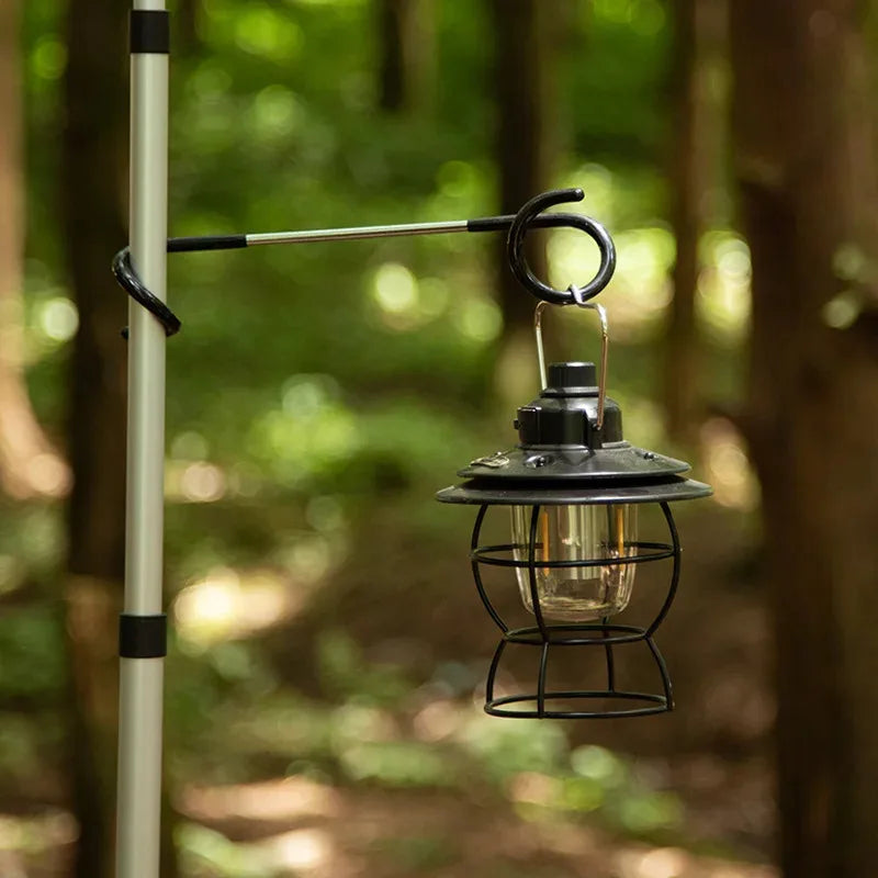 Robuster Edelstahl Licht Ständer – Tragbarer Laternenhalter für Camping - Outdoor