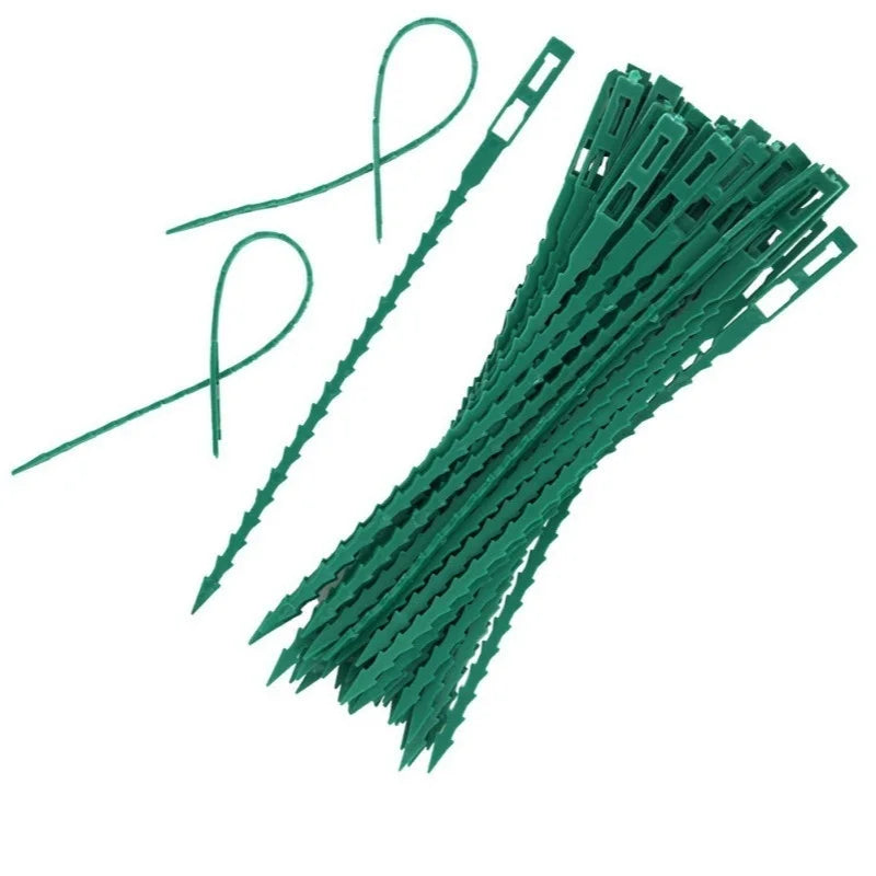 50er Set wiederverwendbare Pflanzenkabelbinder flexibel - wetterfest 13,5cm