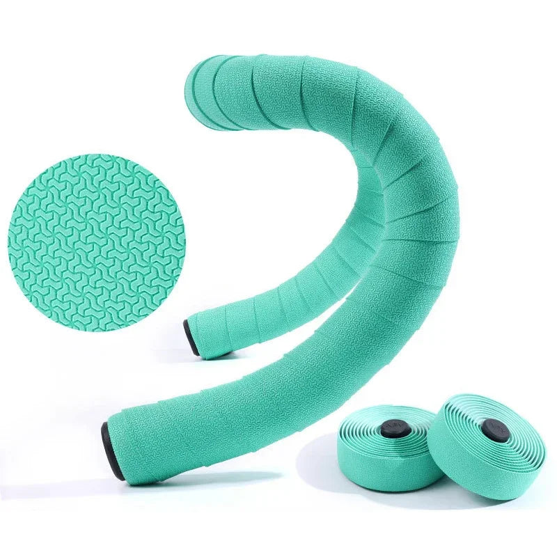 Stoßdämpfendes Rennrad-Lenkerband PU - EVA, ergonomisch, atmungsaktiv, nachtdunkelgrün