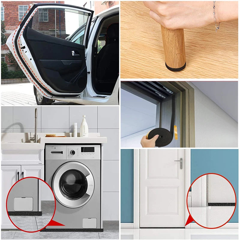 EVA Schwammschaum Gummiband 1-10mm stark klebend Antikollisions-Dichtungsstreifen