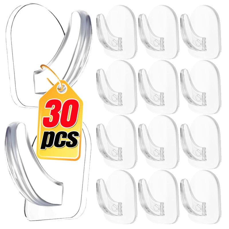 Transparente Mini Wandhaken Selbstklebend – 10/20/30 Stück für flexibles Aufhängen