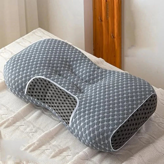 Graues Nackenkissen mit Polyesterfüllung für ergonomische Nackenstütze - Yabubest - Home & More