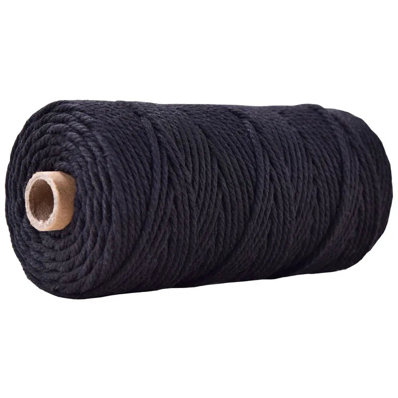 100 m Rolle bunte 3 mm Baumwollschnur für DIY und Dekoration