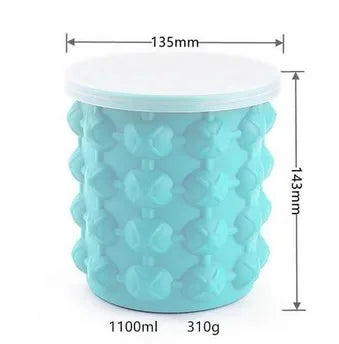 Silikon Eiswürfeleimer für Bier Whisky Wein Kühler Tragbar Platzsparend