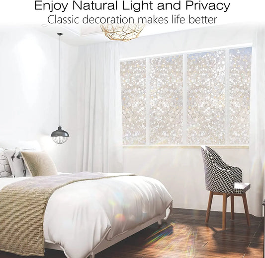 Sichtschutz Fensterfolie Kieselstein Muster – UV-Blocker Statisch Dekorativ