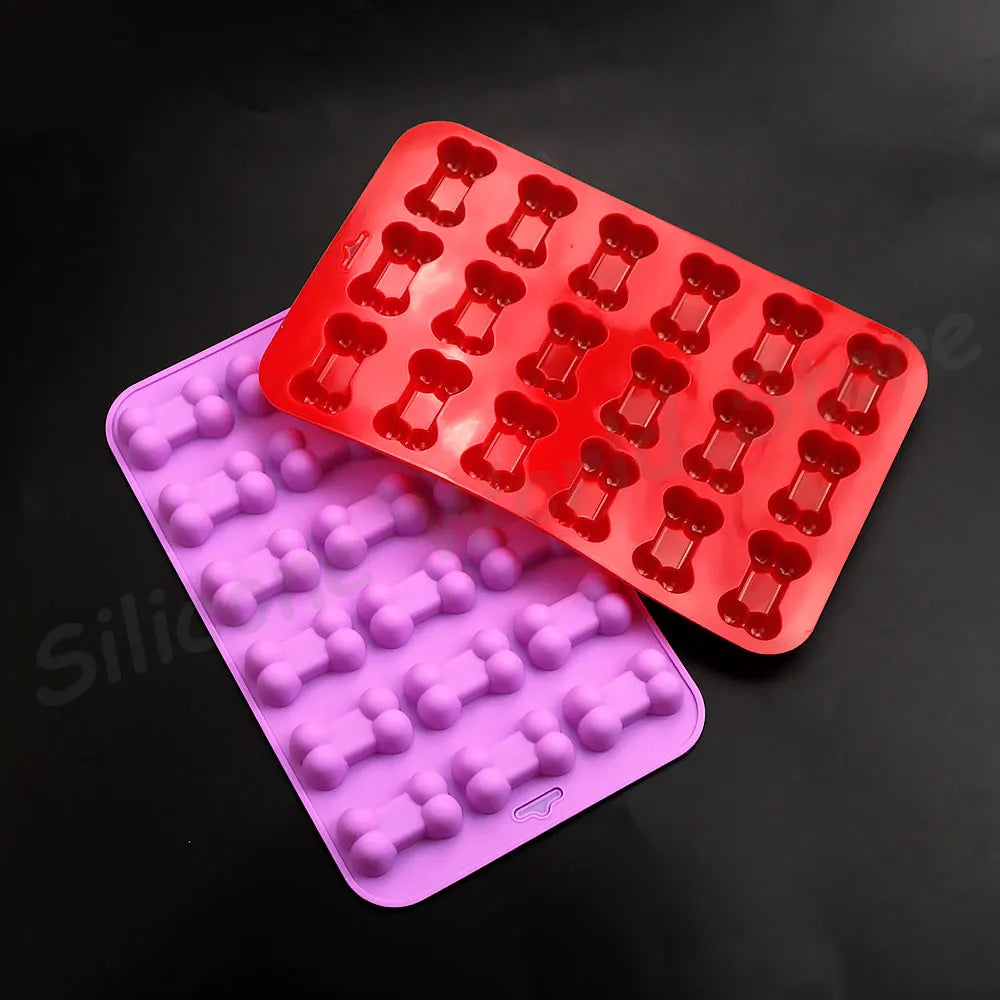 Silikonform Hundeknochen für Kekse Süßigkeiten und Backen vielseitig einsetzbar