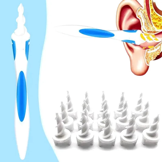 16tlg Spiral Ohrreiniger Silikon Weichkopf-Set zur sanften Ohrenpflege