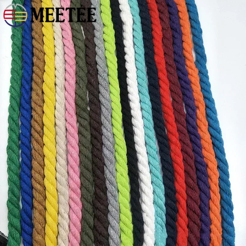 Buntes Baumwollseil 5 8 10 12 20 mm 5 m Makramee Kordel Nähzubehör
