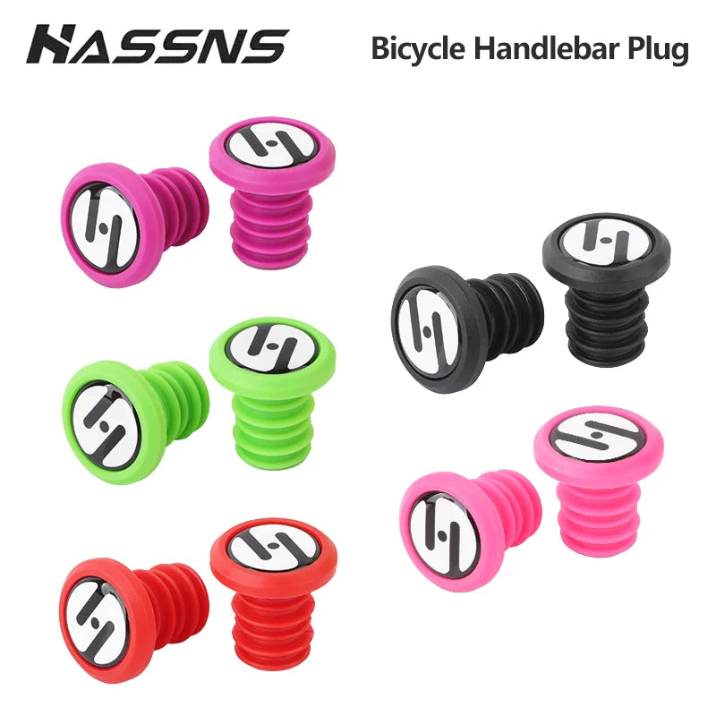 HASSNS Fahrradlenkerstopfen MTB Lock On Grips Bar End Road Mountainbike Silikon Lenkerendkappe Manschetten für Griffabdeckung