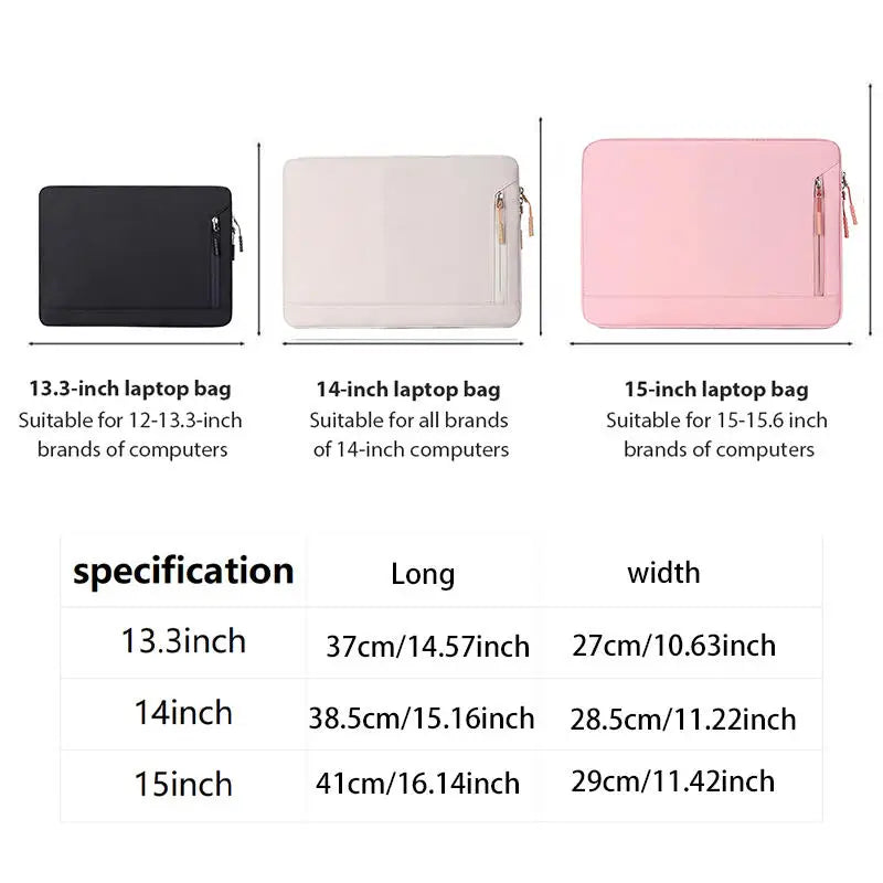 Wasserdichte Laptop-Hülle 13-15,6 Zoll für Notebook Tablet Unisex