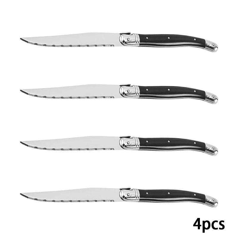 9 Zoll Laguiole Steakmesser Set mit Ergonomischem Griff und Edelstahlklinge