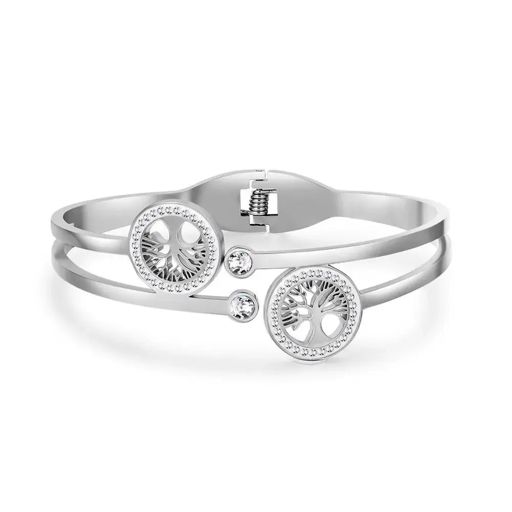 Baum des Lebens Armband aus Edelstahl für stilvolles Glück