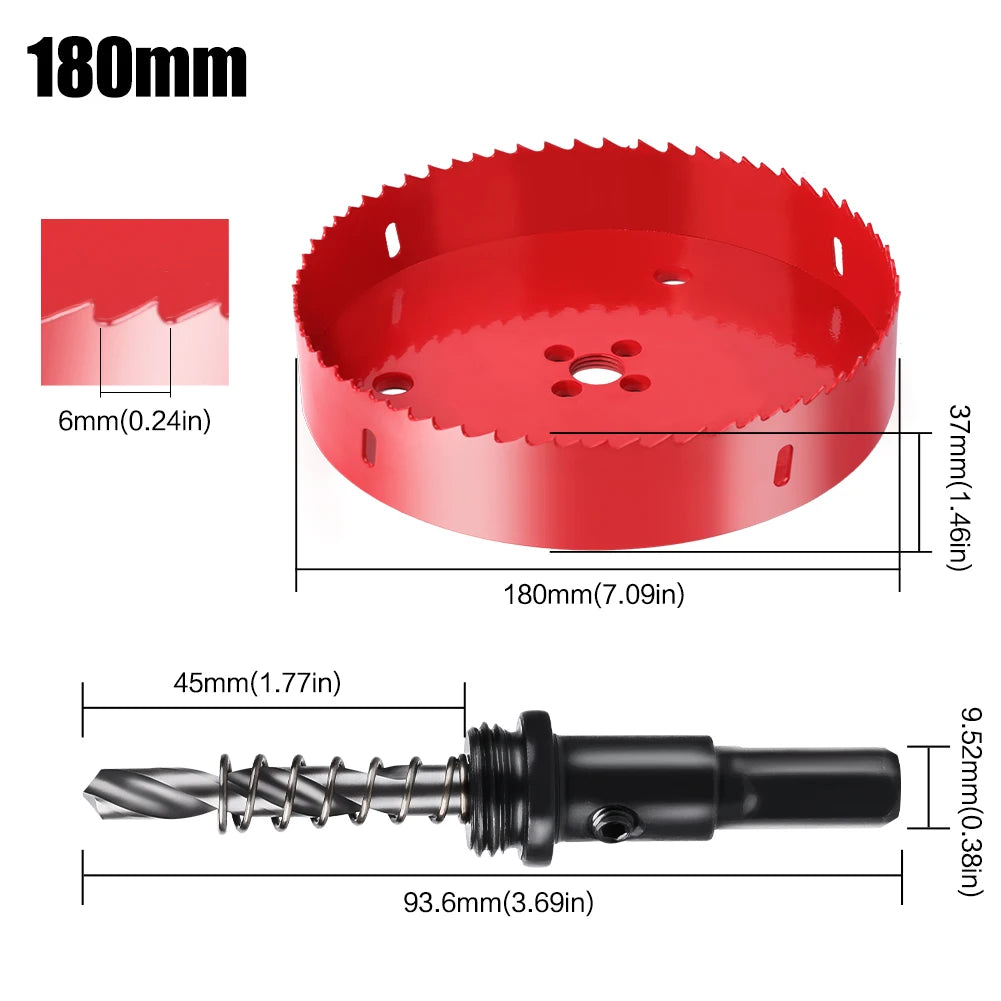Vielseitige 15-200mm Lochsäge HSS M42 Bimetall für Metall Holz Kunststoff DIY